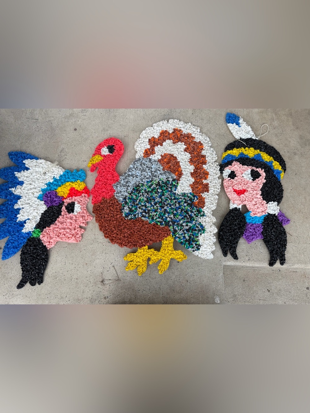 Handmade melted popcorn Art - Multicolor